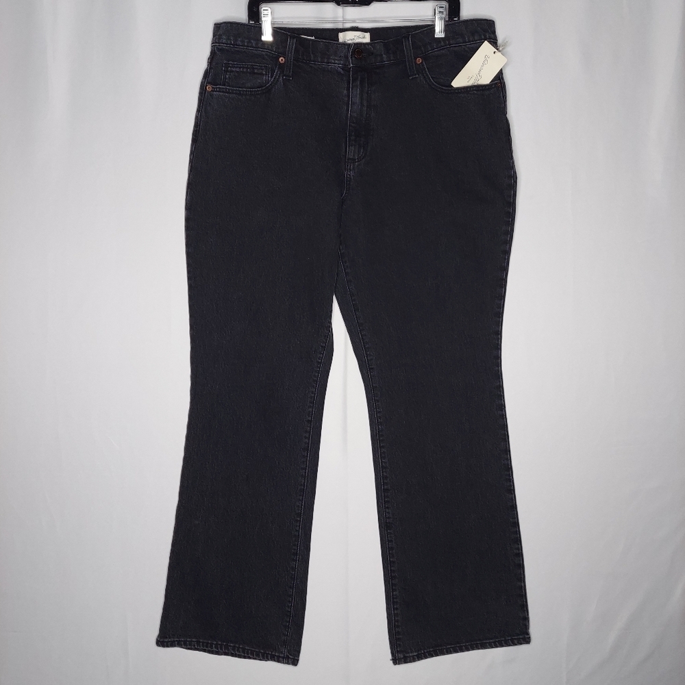 Universal Thread‎ High Rise Bootcut Jeans Womens 16 Black Pocket Button Zip